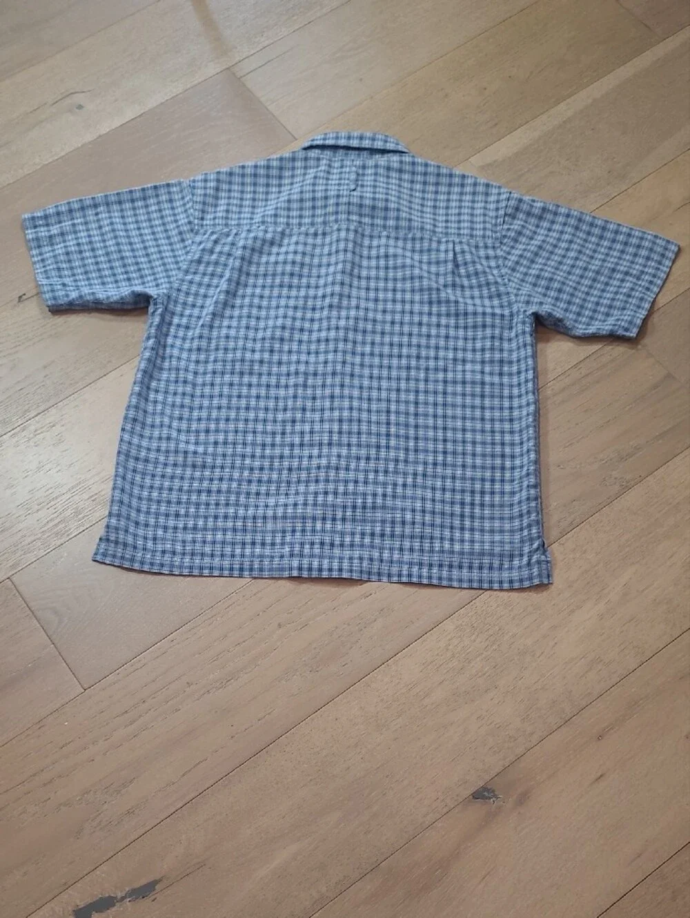 The North Face Shirt Men's M Blue Plaid Button Up Short Sleeve Active Shirt